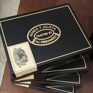 Cigar Boxes 4 Wooden Boxes Crafted by AJ Fernandez Black Box